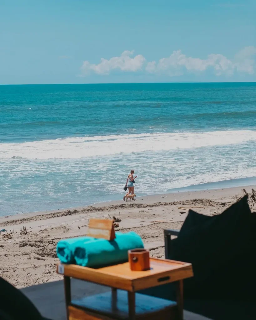 First-time visitor exploring Canggu Bali beaches and rice fields