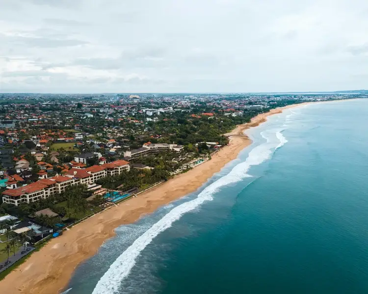 Seminyak Beach Bali Aerial View