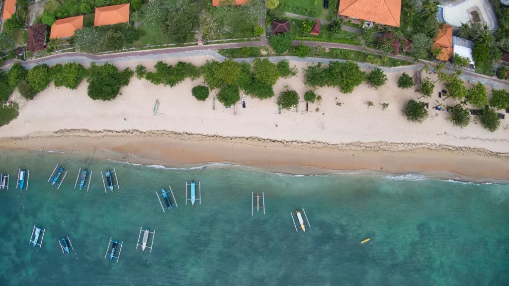 First-time visitor exploring Sanur Bali beaches and coastal promenade